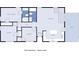 Main level floor plan showcases the layout including bedrooms, bathrooms, living room, kitchen, and patio at 580 Hutchens Se Rd, Atlanta, GA 30354