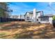Expansive backyard featuring a well-maintained lawn, fence, and exterior of house with patio area at 6107 Waterton Dr, Lithonia, GA 30058