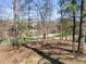 Picturesque view of a large backyard with mature trees, lush greenery, and plenty of space to enjoy nature at 10 Club Ct, Alpharetta, GA 30005