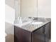 Bathroom with a granite countertop vanity and a modern sink at 1199 Huff Rd # 121, Atlanta, GA 30318