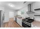 Updated kitchen features modern appliances, countertops, and white cabinets at 3529 Riverview Approach, Ellenwood, GA 30294