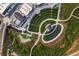 Aerial view of Market Square at Sawnee Village, featuring a mini golf course and amphitheater at 504 Healy Dr # 75, Cumming, GA 30040