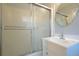 Bathroom features a vanity sink and a combination shower-tub to make the most of the space at 3310 Bryan Way, Marietta, GA 30008