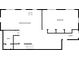 Detailed basement floor plan featuring a recreation room, bedroom, bath and entry way at 8 Colonial Club Se Dr, Acworth, GA 30102