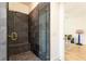 Modern bathroom featuring a tiled shower with a built-in bench at 3338 Breton Ne Cir, Brookhaven, GA 30319