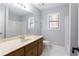 Bathroom with vanity, mirror, and a shower and tub combination at 3485 Sheree Trl, Stone Mountain, GA 30087