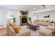 Comfortable living room with stone fireplace and plush seating offers a relaxing space at 3485 Sheree Trl, Stone Mountain, GA 30087