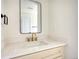 Bathroom featuring new vanity with quartz countertop and gold hardware at 6751 Davidson Ct, Lithonia, GA 30058