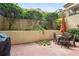 Outdoor patio area with landscaping, patio furniture, an umbrella, and a grill at 955 Juniper Ne St # 4125, Atlanta, GA 30309