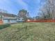 Large backyard featuring privacy fence, mature trees, and a home with a patio at 1036 Pinetree Ct, Powder Springs, GA 30127