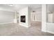 Spacious bedroom featuring a fireplace, recessed lighting and large windows at 2725 Palmview Sw Ct, Atlanta, GA 30331