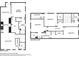 A detailed layout of the first and second floor, highlighting the room dimensions at 83 Arnold Poplar Ln, Auburn, GA 30011