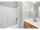 Clean bathroom featuring a shower and tub combination and vanity at 1477 Akridge Nw St, Atlanta, GA 30314