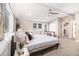 Spacious bedroom with vaulted ceiling, fan, and a large window providing natural light at 3331 Casa Linda Dr, Decatur, GA 30032