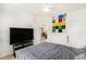 This bedroom has a ceiling fan and large closet at 4809 Shae Ct, Powder Springs, GA 30127
