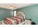Main bedroom with unique ceiling and decorative furniture next to side table at 31 Wyngate Ct, Dallas, GA 30157