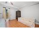 Bedroom with tile floors, access to outdoors, and a dark wardrobe at 31 Greenland Trce, Atlanta, GA 30342