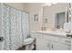 Bathroom with tub and shower combination and white single sink vanity at 315 Skye Ln # 50, Cartersville, GA 30121
