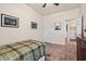 Bedroom with light colored walls, airplane decor, brown carpet and a single bed at 315 Skye Ln # 50, Cartersville, GA 30121