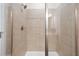 Modern shower with glass doors and tiled walls at 315 Skye Ln # 50, Cartersville, GA 30121