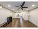 Spacious living room with ceiling fan, recessed lights, and an open-concept layout leading into the kitchen at 1261 Lavista Ne Rd # B3, Atlanta, GA 30324