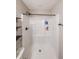 Bathroom shower stall with a shower head and shelving for storage at 1261 Lavista Ne Rd # B3, Atlanta, GA 30324