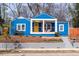 Charming blue bungalow with a cozy front porch, bright yellow door, and landscaped front yard at 674 Atlanta Se Ave, Atlanta, GA 30312
