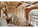Stylish office with wood trim, large arched window, beautiful chandelier and cozy seating at 0 Winterthur, Sandy Springs, GA 30328