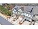View from above showing attached garages and landscaped front yards at 233 Retreat Ln, Canton, GA 30114