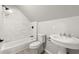 Bathroom with a tub, shower combo, toilet, and sink at 270 Piedmont Ne Rd, Marietta, GA 30066