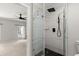 Bathroom with modern shower, black hardware, and neutral colors at 270 Piedmont Ne Rd, Marietta, GA 30066