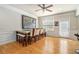 Dining room area includes a dining table with upholstered chairs and decor at 2402 Palladian Manor Se Way # 3, Atlanta, GA 30339