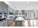 Well-lit kitchen with gray cabinets, stainless appliances, and white countertops at 2784 Hilson Commons, Decatur, GA 30034