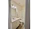 Bathroom with a vanity, oval mirror, overhead light, and a shower with a curtain at 501 Crescent Woode Dr, Dallas, GA 30157