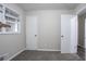 Bedroom with grey carpet, window with blinds, and white doors at 4094 E Glade Ct, Decatur, GA 30035
