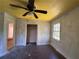 Bedroom with natural light, a closet, and a unique yellow ceiling at 4625 Orkney Sw Ln, Atlanta, GA 30331