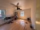 Bedroom featuring hardwood floors, a ceiling fan, and natural light at 4625 Orkney Sw Ln, Atlanta, GA 30331