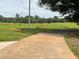 View of a driveway, leading to a house surrounded by lush greenery and mature trees at 4424 Lower Fayetteville Rd, Sharpsburg, GA 30277