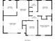 Detailed floor plan showcasing the layout of the bedrooms, bathrooms, living room, kitchen, and dining area at 1624 Linda Dr, Decatur, GA 30032