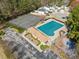 Aerial shot of the community pool, tennis courts, and playground at 2365 Parkside Club Ln, Lawrenceville, GA 30044