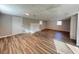 Spacious basement features stylish flooring, a fireplace, and ample natural light at 3633 Mill Glen Dr, Douglasville, GA 30135