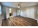 Bedroom featuring a double door closet and hardwood floors at 3633 Mill Glen Dr, Douglasville, GA 30135