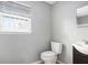 Simple bathroom featuring a single vanity, toilet, and bright window at 72 Polar Rock Rd, Atlanta, GA 30315