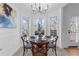 Bright breakfast nook with large windows and a glass-top table with seating, perfect for casual dining at 7065 Walnut Mill Ct, Cumming, GA 30040