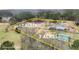 Aerial view showing the estate acreage divided into a two-acre and a three-acre section at 3121 Cox Cemetery Rd, Social Circle, GA 30025