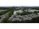 Aerial view of neighborhood showcasing new townhomes development in a bustling city at 1049 Brandsford Nw St # 27-01, Atlanta, GA 30318