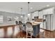 Kitchen with stainless steel appliances, granite countertops, and an island with seating at 681 Deer Springs Way, Loganville, GA 30052