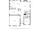 Downstairs floor plan featuring Kitchen, Living Room, Dining Room and Garage at 5310 Corinth Ct, Cumming, GA 30040