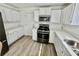 Modern kitchen featuring stainless appliances, sleek countertops, and white cabinetry at 5463 Forest East Ln, Stone Mountain, GA 30088
