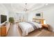 Serene bedroom showcases tray ceilings, modern lighting, and plush bedding for a relaxing retreat at 1600 Spring Arbor Sw Ct, Lilburn, GA 30047